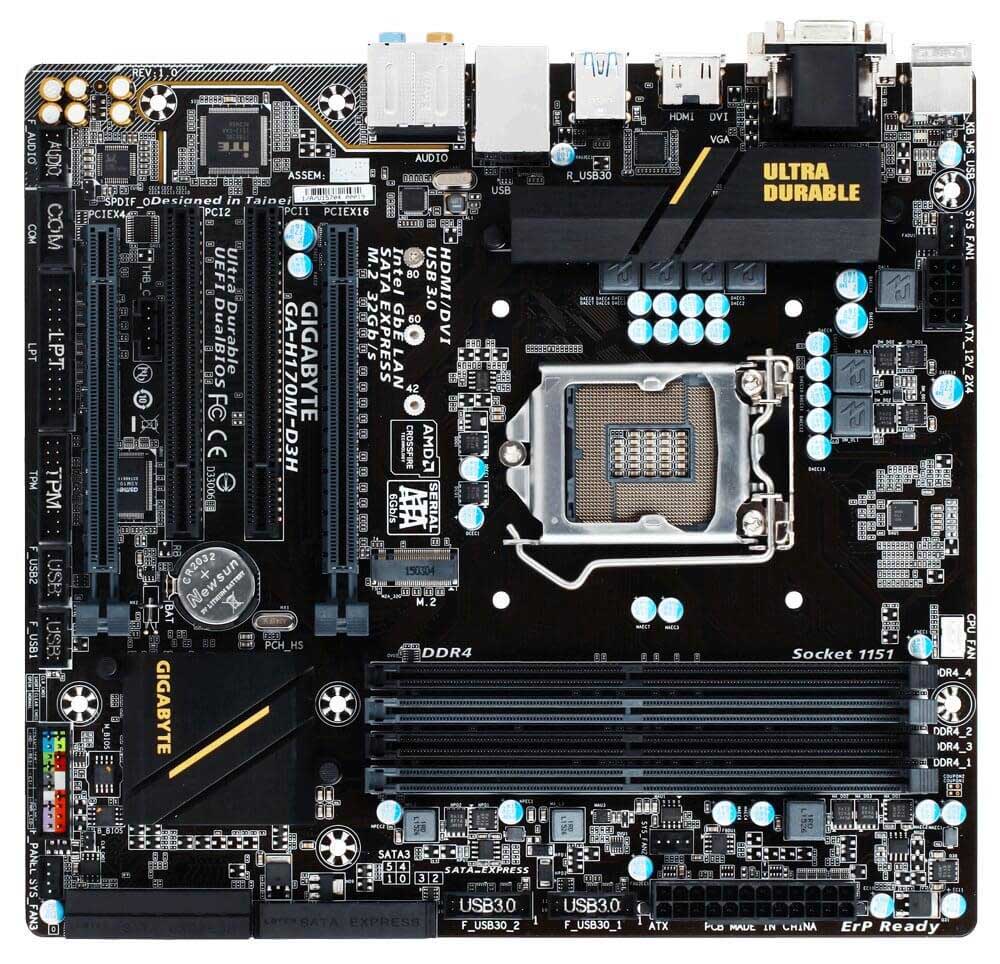 Gigabyte H170M-D3H 